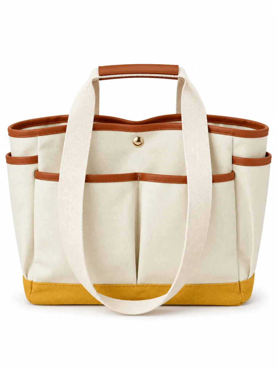 Multi-Pocket Canvas Tote Bag BSS-TT-005 product view