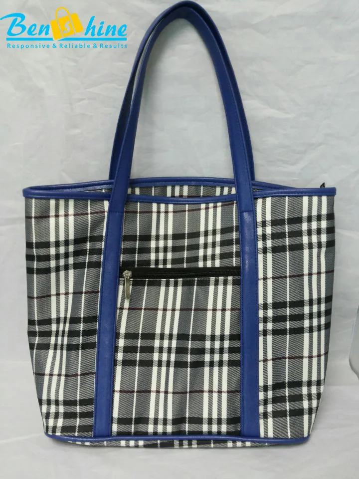 custom tote bag SKU bstb-08 manufactured at Benshine's Xiamen factory