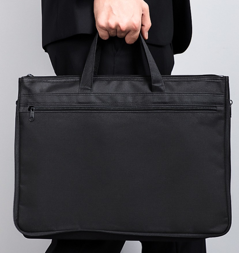 Portable zipper tote bag